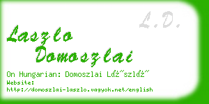 laszlo domoszlai business card